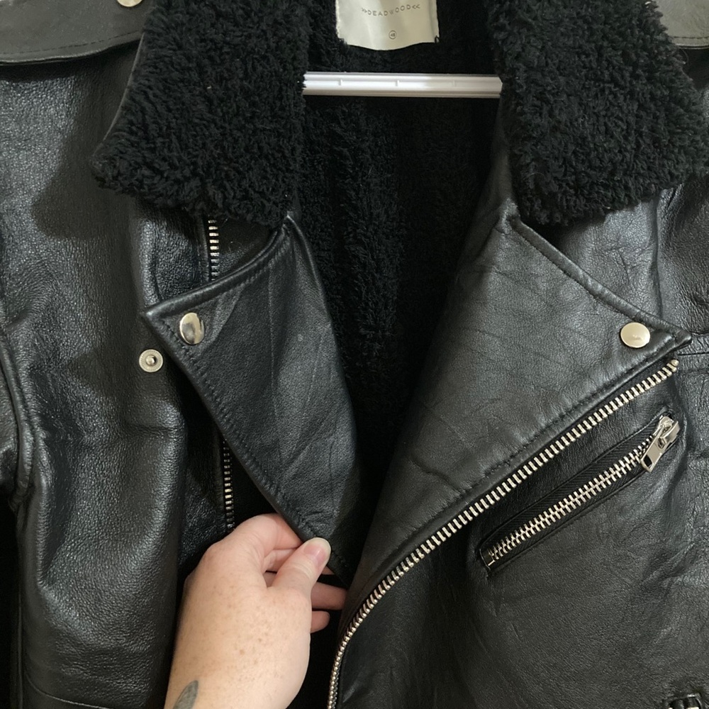 Deadwood Avery Recycled Men’s Leather Jacket | 48 - Picture 7 of 11